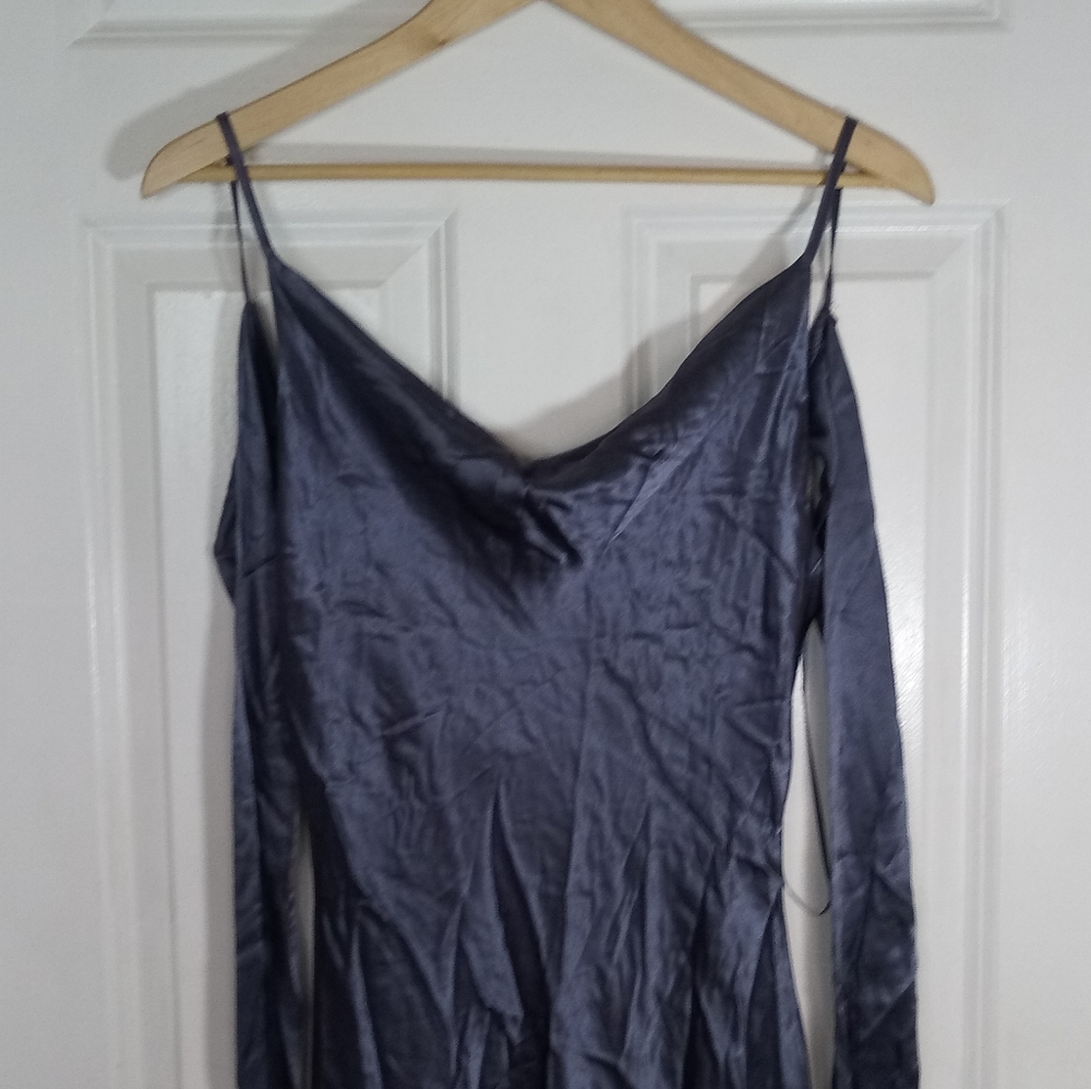 Topshop Tie Back Satin Bridesmaid Slipdress Size 4 - Picture 4 of 13
